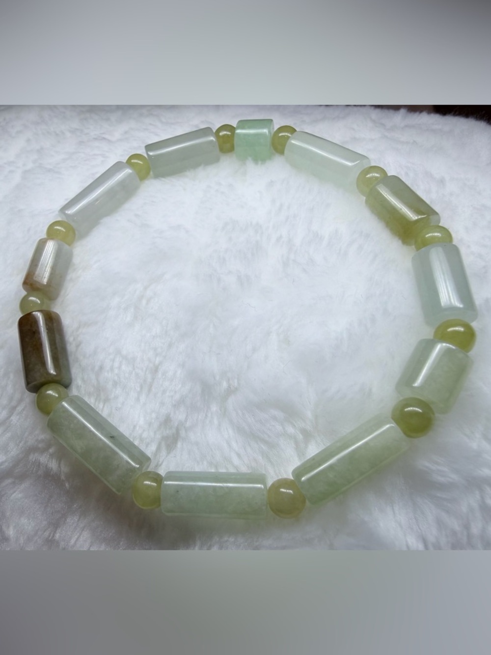 Natural Grade A Burmese Jadeite Bracelet – Barrel & Round Beads